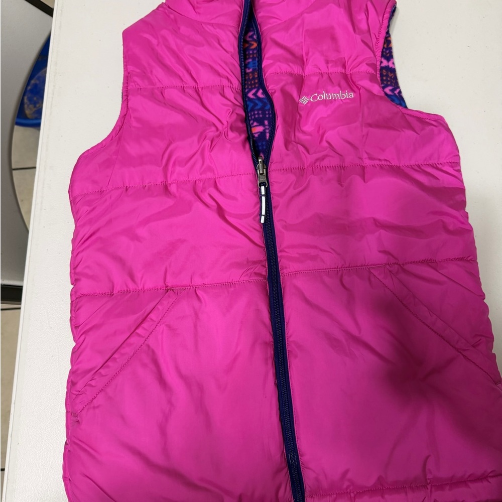 Columbia Girls Fuchsia Puffer Vest